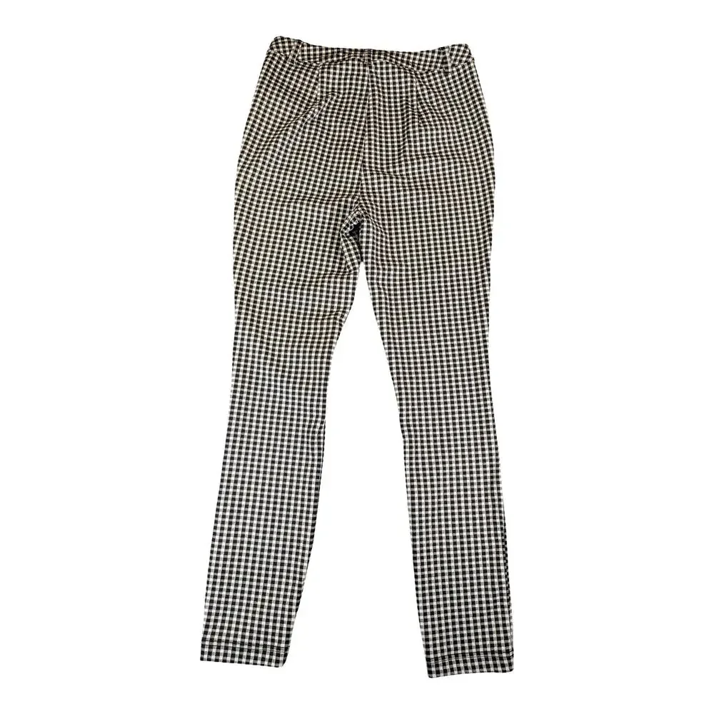Maeve Anthropologie Black White Gingham Ankle Pants Size 6